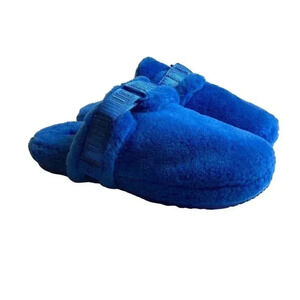 UGG 1118150 Mens 11 Soft Fluff It Slide Slip On Casual Slipper Shoes Blue NEW